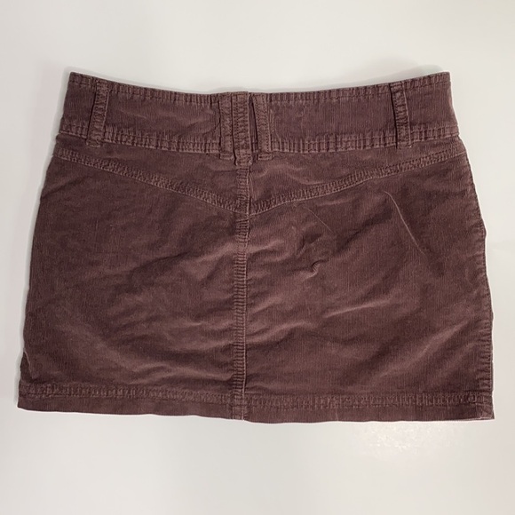 We The Free Chocolate Brown Corduroy Button Skirt Size 26 - Picture 3 of 8